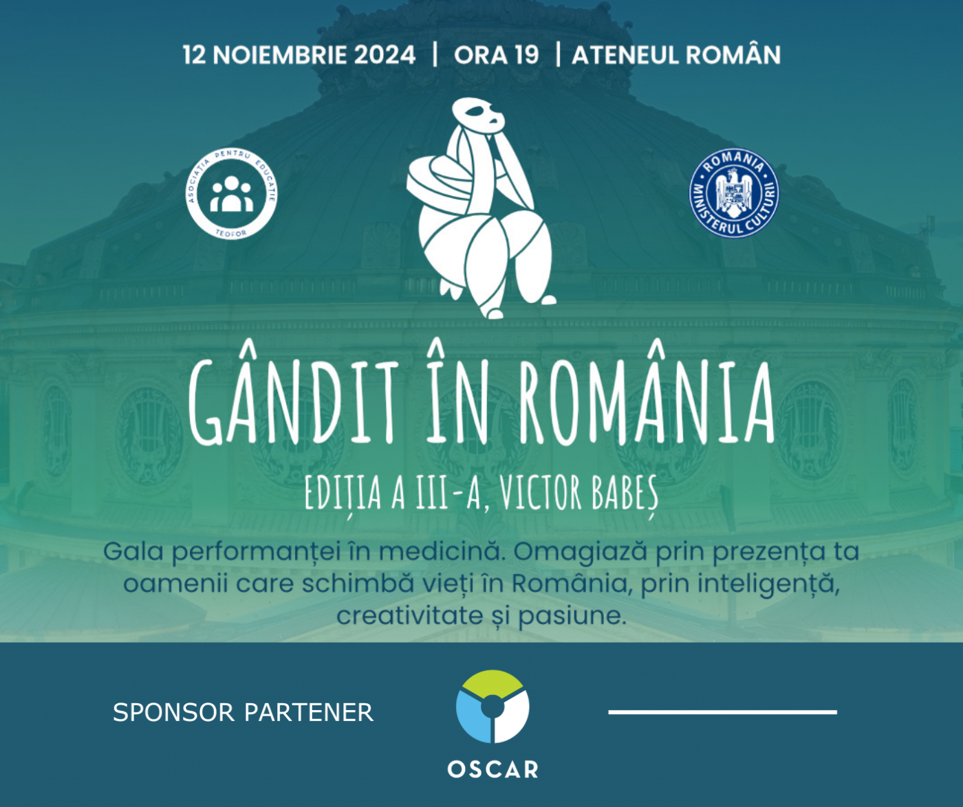 OSCAR Downstream is pleased to announce a new partnership with Gala Gândit în România, which will foster innovation in business, science and culture
